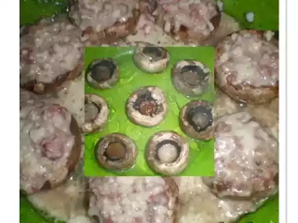 Receta Champiñones rellenos de jamon y queso azul