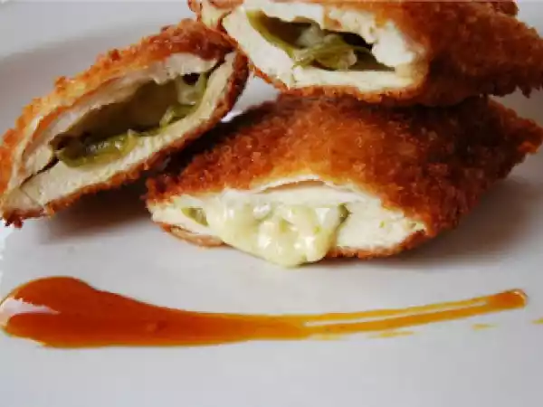Receta Pollo super crujiente con guindilla y cheddar