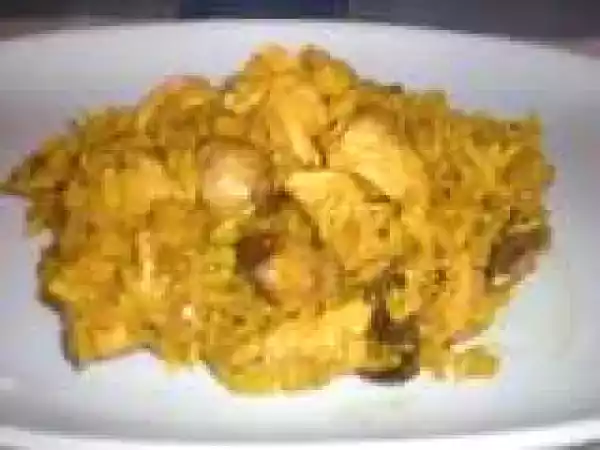 Receta Arroz con pechuga de pollo y champiñones