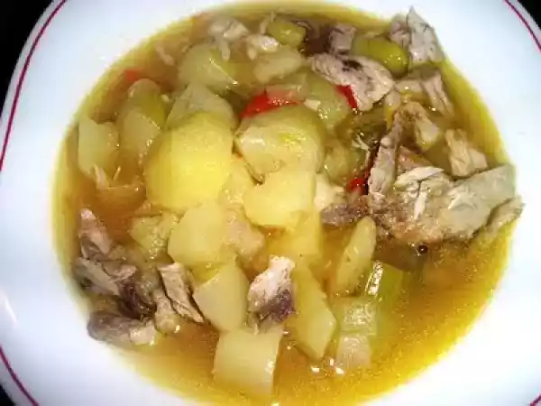 Receta Patatas con puerros y lascas de bonito