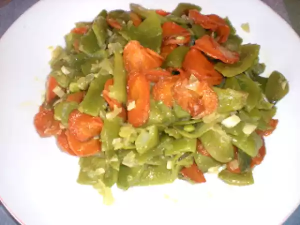 Receta Revuelto de judías verdes