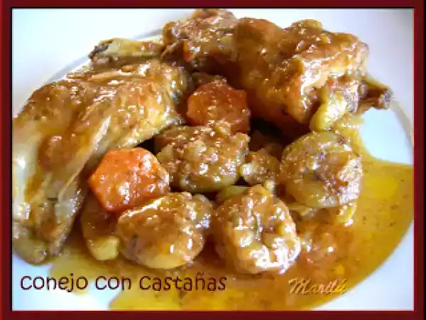 Receta Conejo con castanas