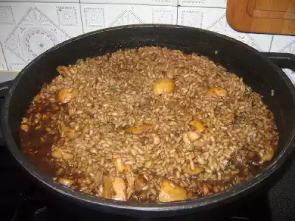 Receta Arroz oscuro...casi negro