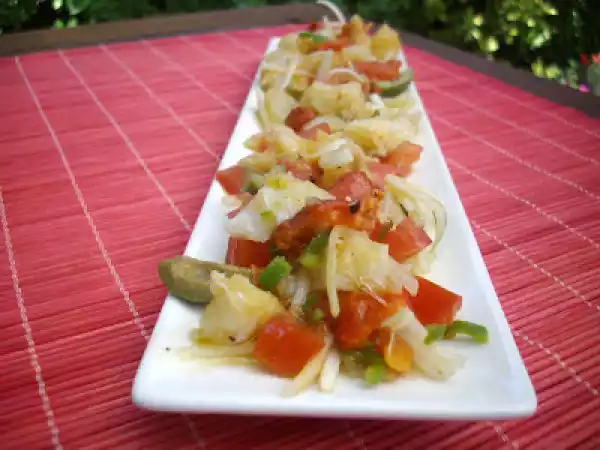 Receta Esqueixada de bacalla