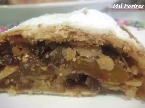 Receta Strudel de albaricoques y almendras
