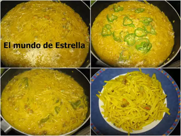 Receta Fideos con berberechos