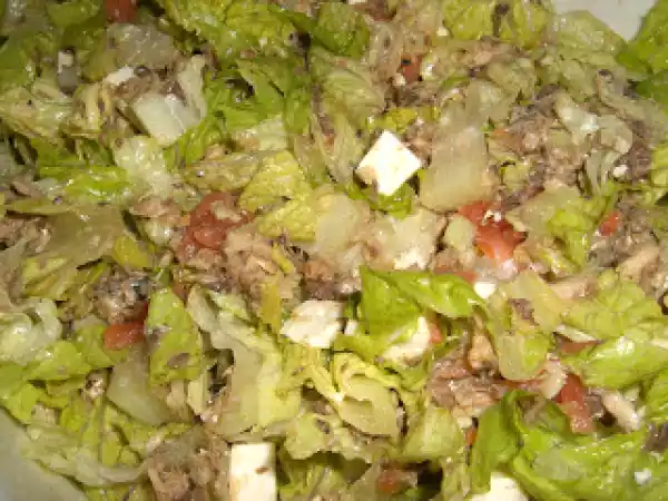 Receta Ensalada de salmon con vinagreta de miel.