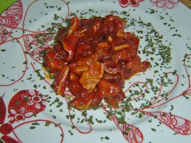 Receta Oreja con tomate