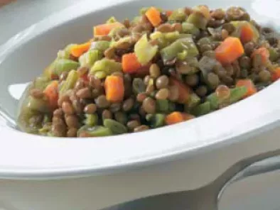 Receta Receta comida lentejas con verduras