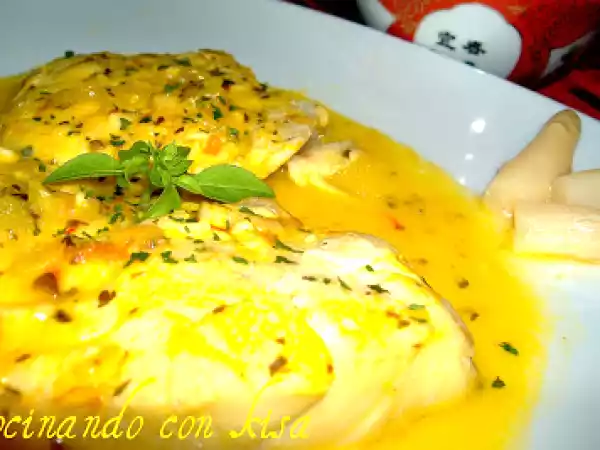 Receta Perca a la naranja