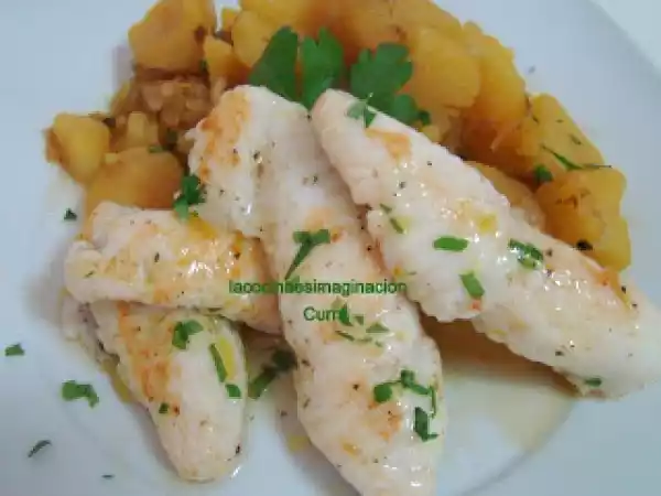 Receta Cola de rape con patatas guisadas