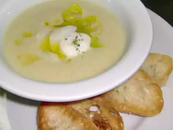 Receta Crema de purrusalda con yogurt.