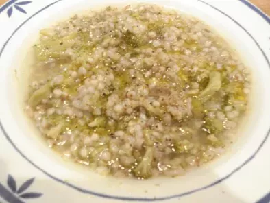 Receta Zuppa di farro con broccoli (sopa de trigo con brócoli)