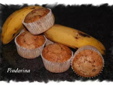 Receta Magdalenas de plátano y chocolate