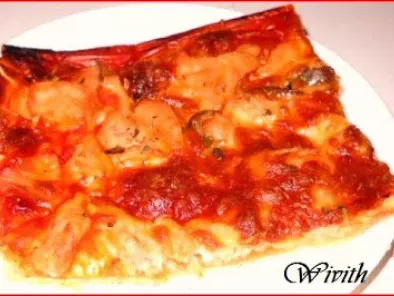 Receta Pizza cuadrada de salmón ahumado