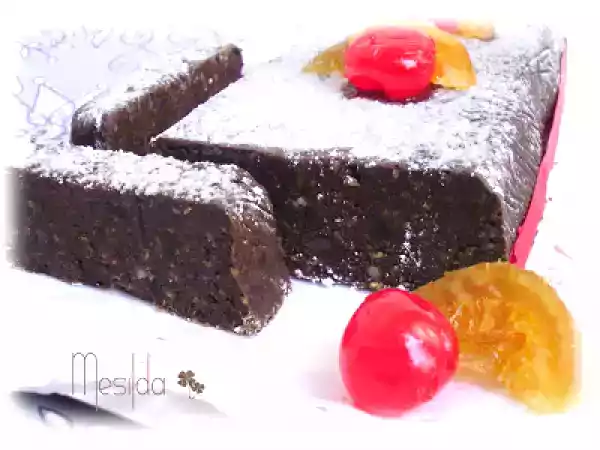 Receta Turron de chocolate y naranja confitada