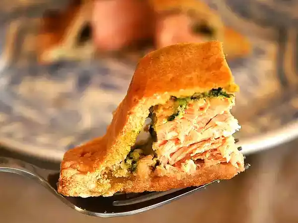 Receta Salmón envuelto en masa quebrada