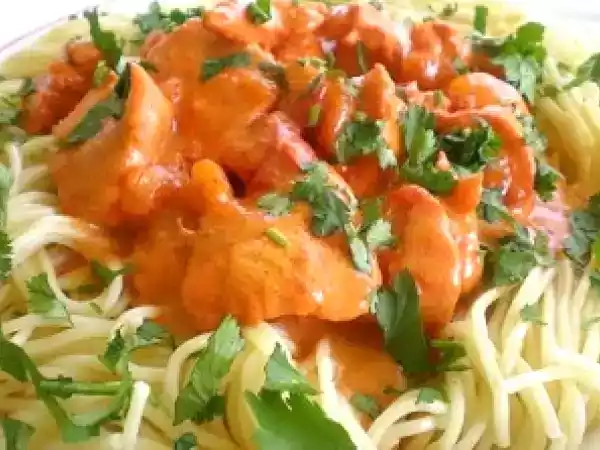 Receta Pasta con salsa tandoori