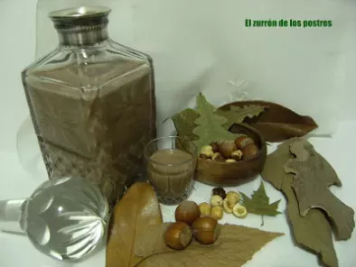 Receta Licor crema de cacao con avellanas
