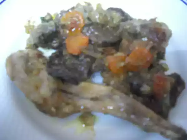 Receta Conejo y pollo a la cazuela