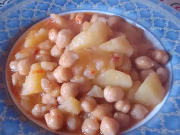 Receta Guiso de garbanzos y patatas (fussion cook)