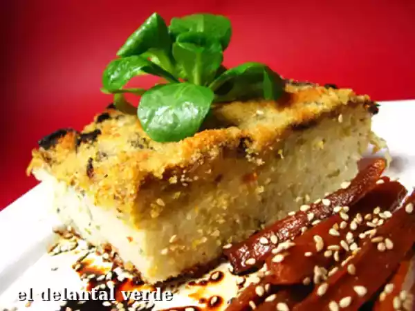 Receta Pastel de arroz y puerros