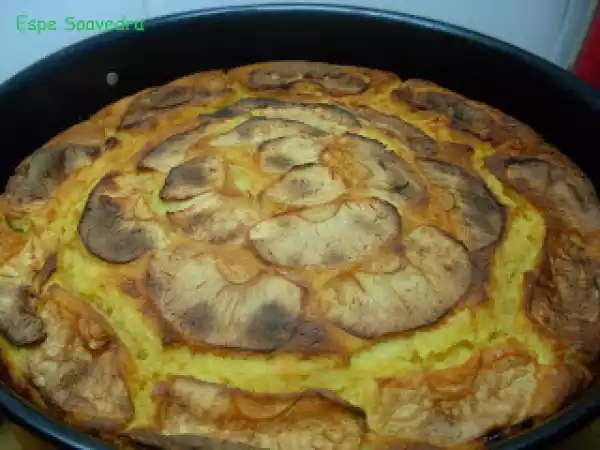 Receta Tarta de manzana al flan