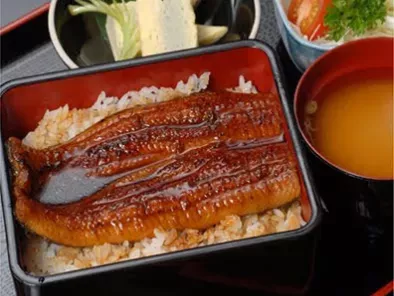 Receta Unadon - anguila con arroz