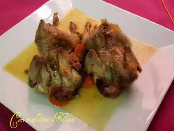 Receta Codornices en salsa (fussioncook)