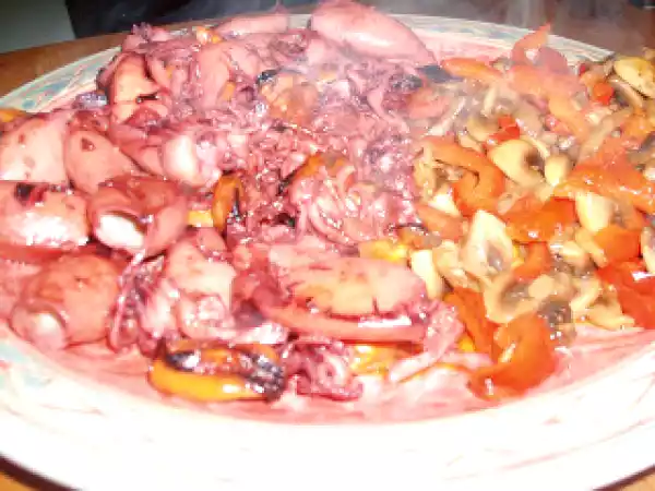 Receta Chipirones y verduras