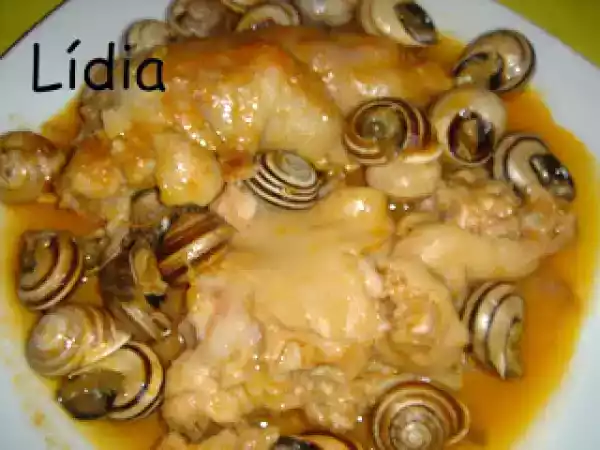 Receta Pies de cerdo con caracoles