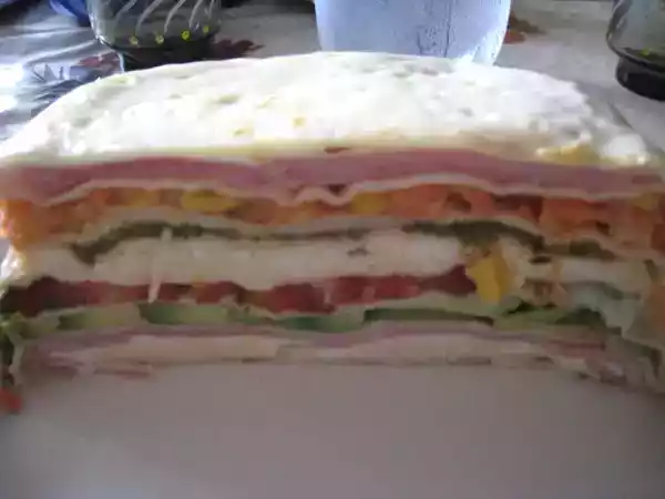 Receta Torre fria de panqueques