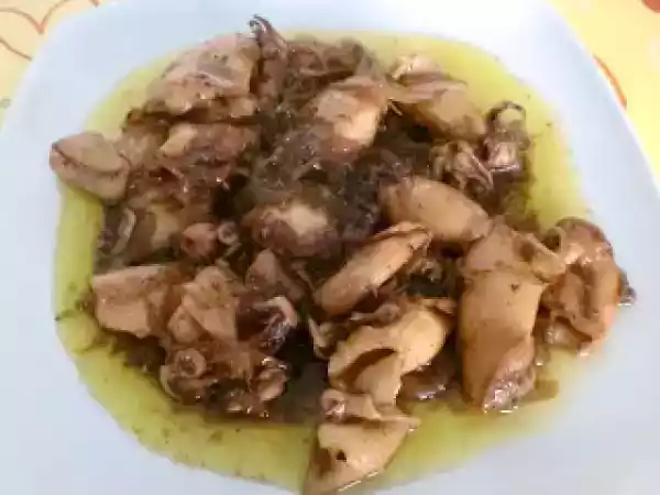 Receta Calamarcitos encebollados