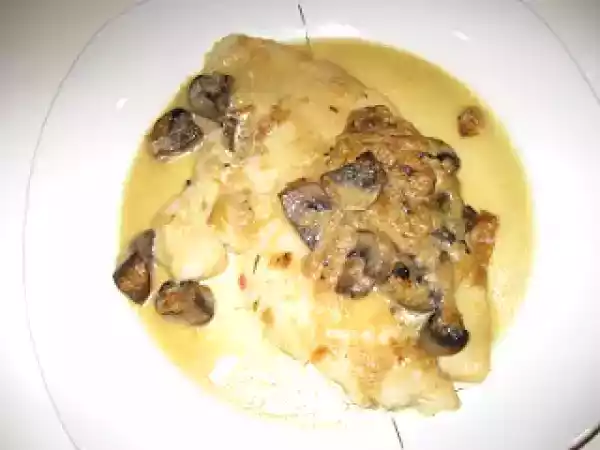 Receta Lenguado al horno con champiñones