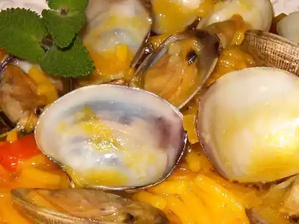 Receta Fideos con almejas