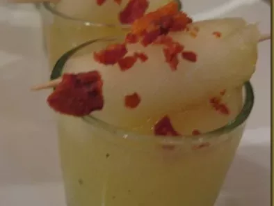 Receta Chupito de melón y crujiente de jamón