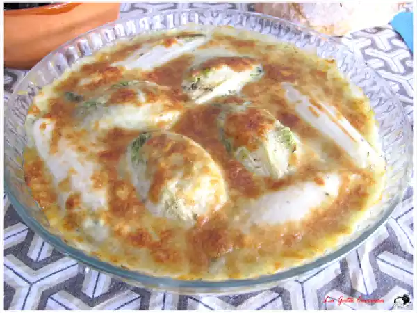 Receta Endivias y lechugas gratinadas