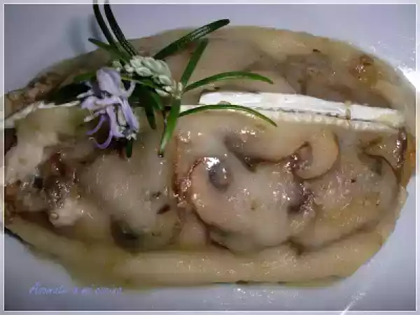 Receta Filetes de pollo con champiñones y brie