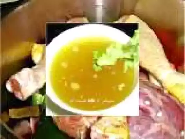 Receta Caldo de pollo en olla rápida