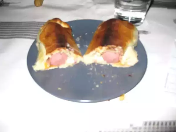 Receta Pizza-perrito caliente con queso