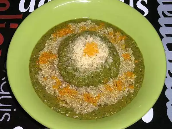 Receta Quinoa cremosa con espinacas