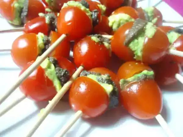 Receta Piruletes de tomàquet / piruletas de tomate