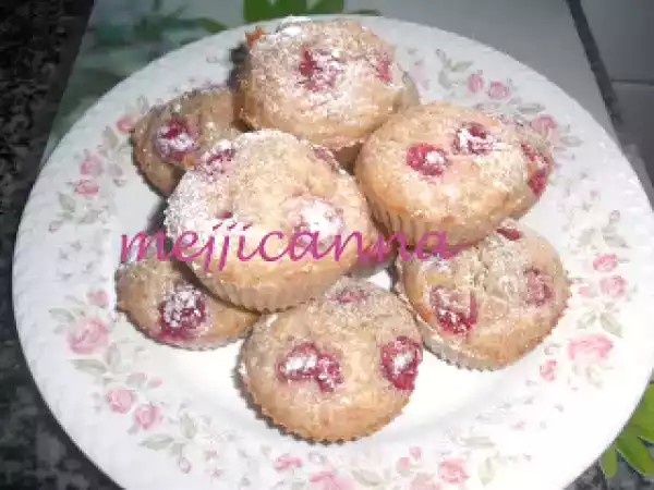 Receta Magdalenas de avena y frambuesa