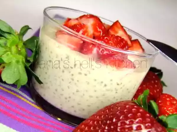 Receta Pudding de quinoa y fresas