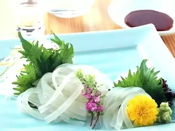 Receta Akaika sashimi - tiras de calamar
