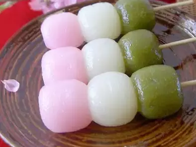 Receta Hanami dango - bolitas dulces especial festival de sakura