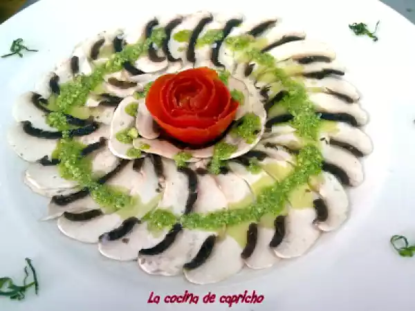 Receta Carpaccio de champiñones
