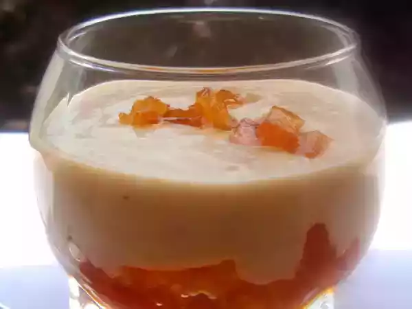 Receta Yogurt de foie gras con manzana caramelizada