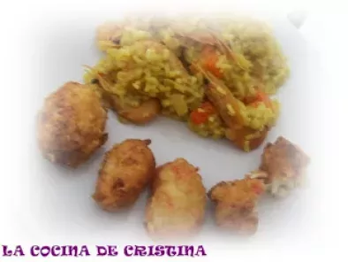 Receta Arroz campestre al curry y croquetas de surimi