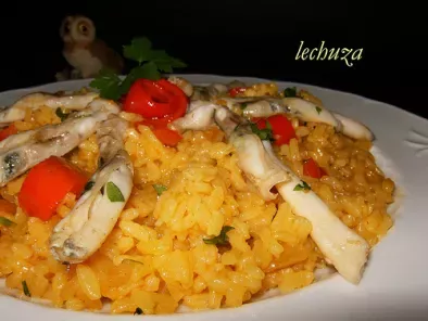 Receta Navajas (longueiron) con arroz al horno